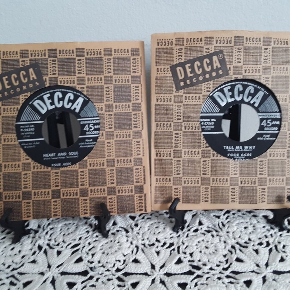 Four Aces - 2 record set - Heart And Soul - Tell Me Why - 45rpm - Circa 1952